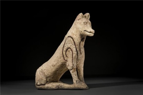 Ceramic Mesopotamian Figurine of a Dog