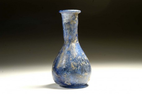 Roman Blue Glass Flask