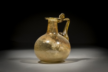 Roman Amber Glass Jug with One Handle