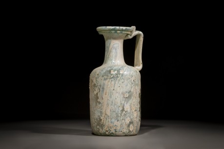 A Roman Glass Jug with a handle