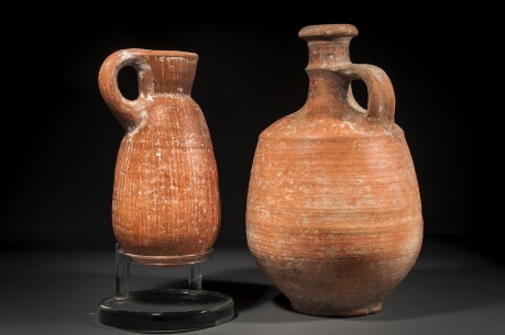 A Set of Two Israelite Red Slip Ceramic Vessels