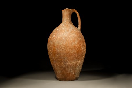 Red Slipped Canaanite Jug with Corded Collar