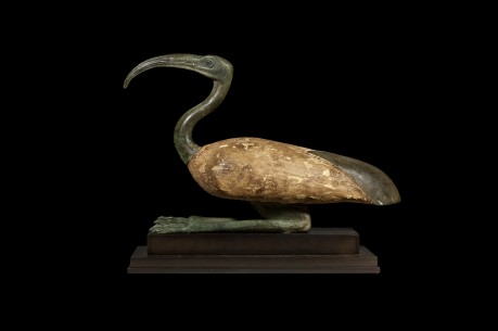 A Seated Figure of the God Thoth as an Ibis