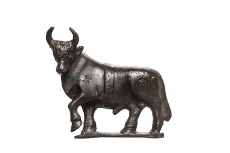 Bronze Imperial Roman Bull Stomping Hoof