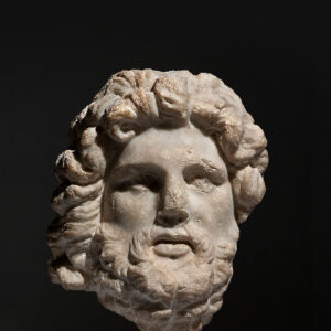 Hellenistic Marble Head of Zeus