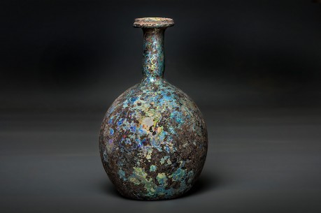 A Large Roman Glass Bottle