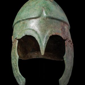 Chalcidian Bronze Helmet with Cheek Guards - Image 2