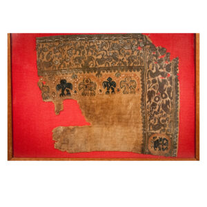 A Frieze Corner with Various Figures and Floral Patterns