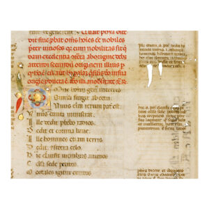 Leaf from an Illuminated Manuscript in Latin - Boethius, De Consolatione Philosophiae