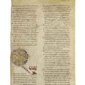 ROMANESQUE INITIAL 'Q' on a Leaf from a Monumental Bible