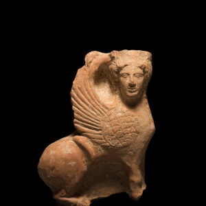 Greek Ceramic Figurine of a Sphinx