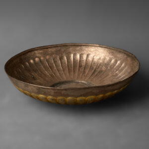 Gilded Silver Phiale Wine Ribbed Bowl - Image 3