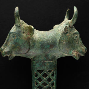 Bronze Double-Headed Bull Mace Head - Image 4