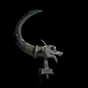 Roman Bronze Chariot Fixture for Rope and Straps