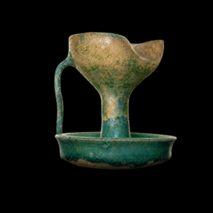 Late Islamic Faience Oil Lamp