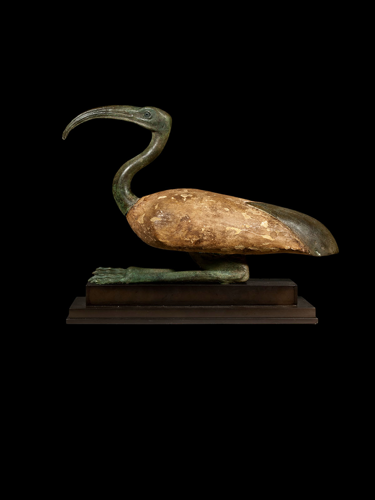 A Seated Figure of the God Thoth as an Ibis