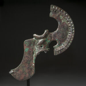 Bactrian Bronze Axe Head with Eyes