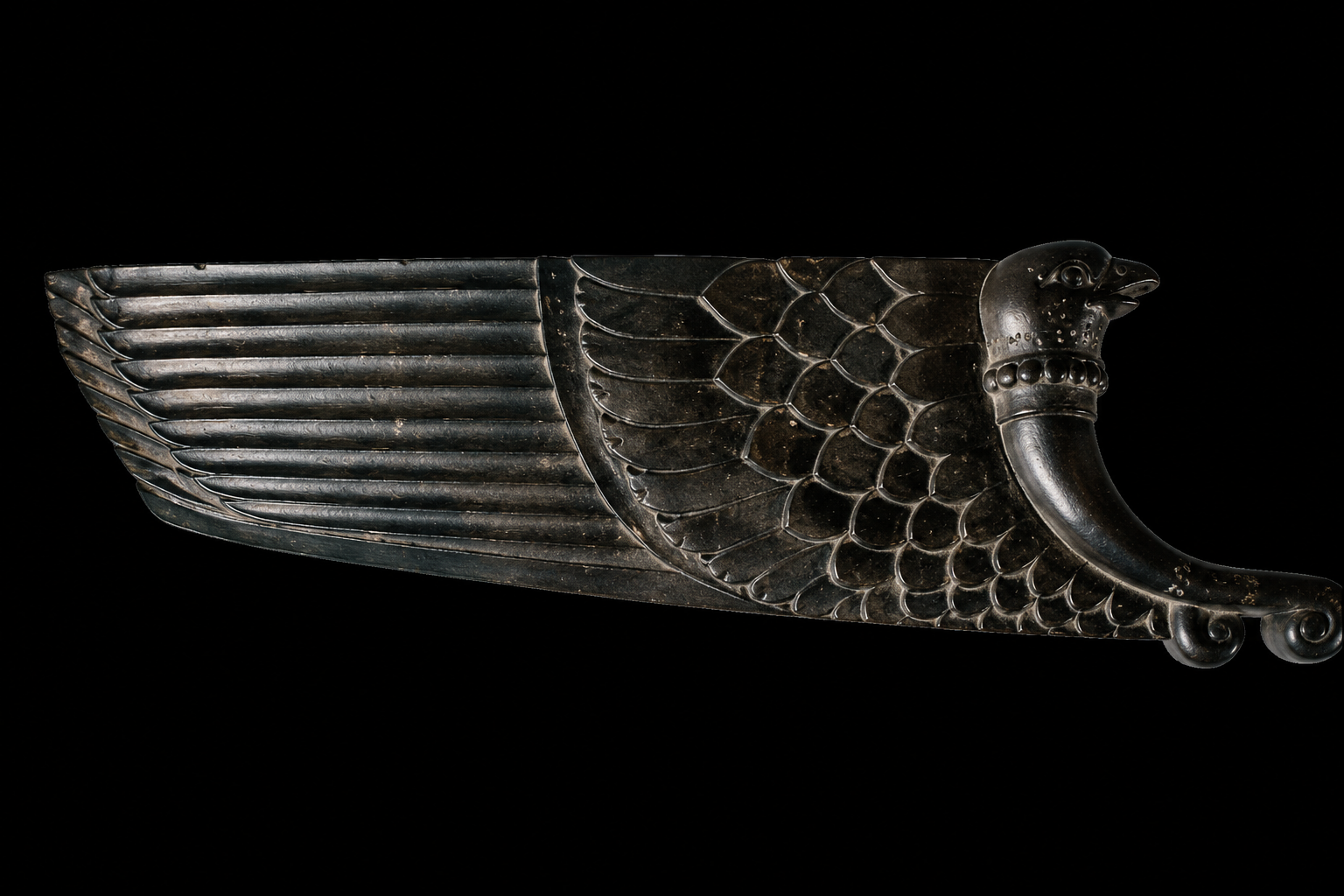 Schist Achamaenid Wing With Phoenix
