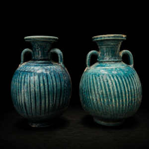 A Pair of Parthian Glazed Ribbed Amphorahs