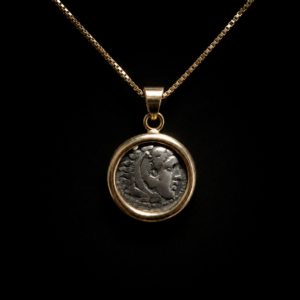 Silver Drachma of Alexander the Great Set in Gold