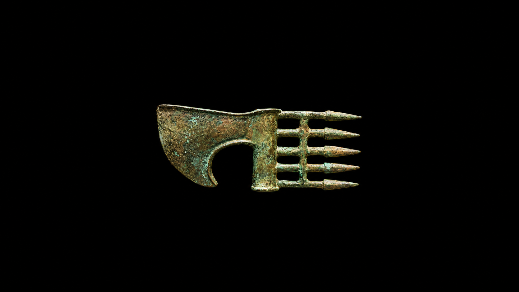 Large Near East Axe Head with Spikes