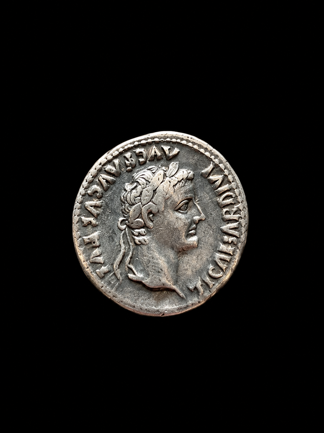 Silver Denarius of Tiberius Tribute Penny