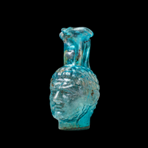 An Exceptionally Large Roman Glass Jug in the Form of an Imperial Male Head