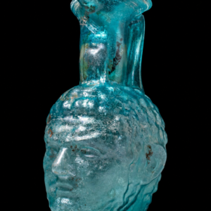 Roman Glass Jug in the Form of an Emperor's Head