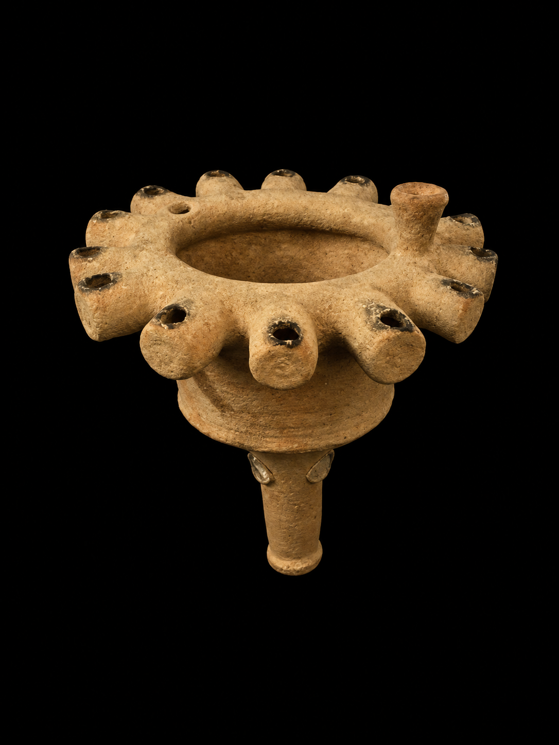 Large Multi Spouted Oil Lamp
