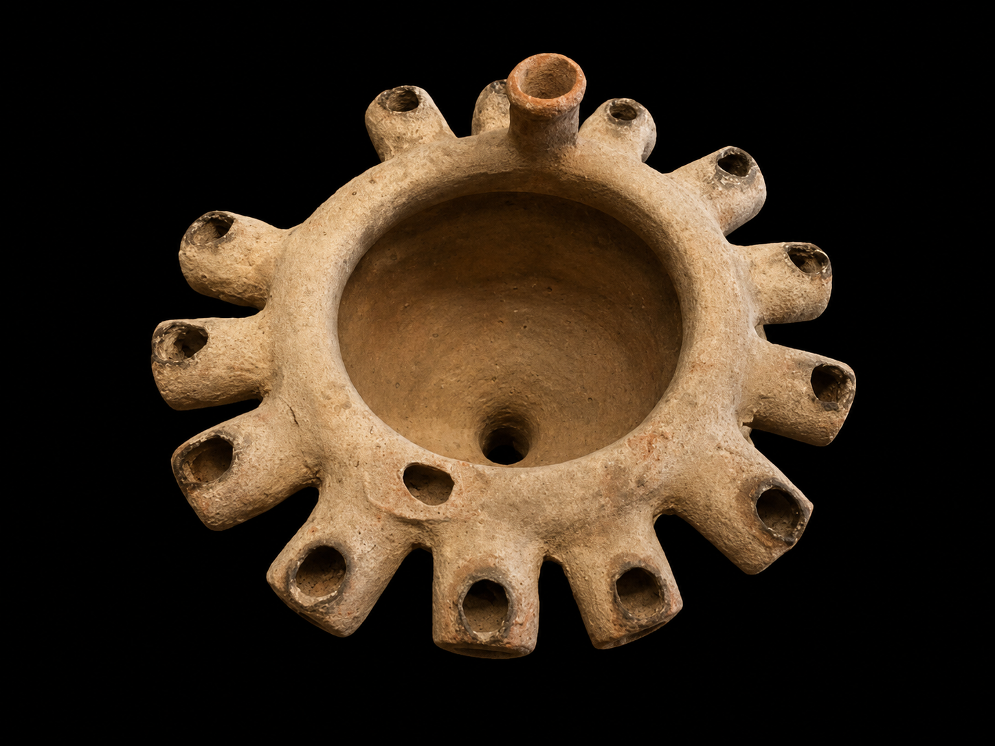 Large Multi Spouted Oil Lamp - Image 4