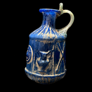 Sidonian Cobalt Blue Glass with Jewish Motives