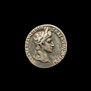 A Roman Silver Denarius of Emperor Augustus