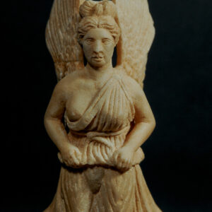 A Roman Marble Nike Statuette with Spread Wings