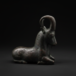 Elamite bronze recumbent ibex