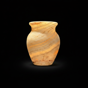 Egyptian banded alabaster jar