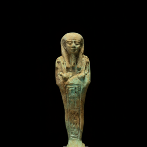 An Egyptian ceramic ushabti with insciption