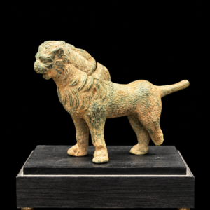 A Medieval Bronze Figure of a Lion