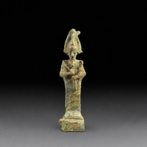 A Bronze Egyptian Statuette of Osiris
